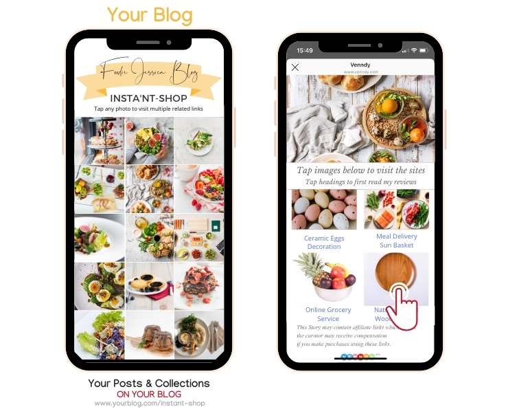 Use VENNDY's Linkable Gallery to Help Your Clients Shop Your Favorite Finds While Monetizing Your Content as a Food Creator on Instagram